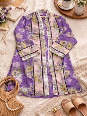 Susan Graver, Women's Medium, Kimono Style Sheer Jacket